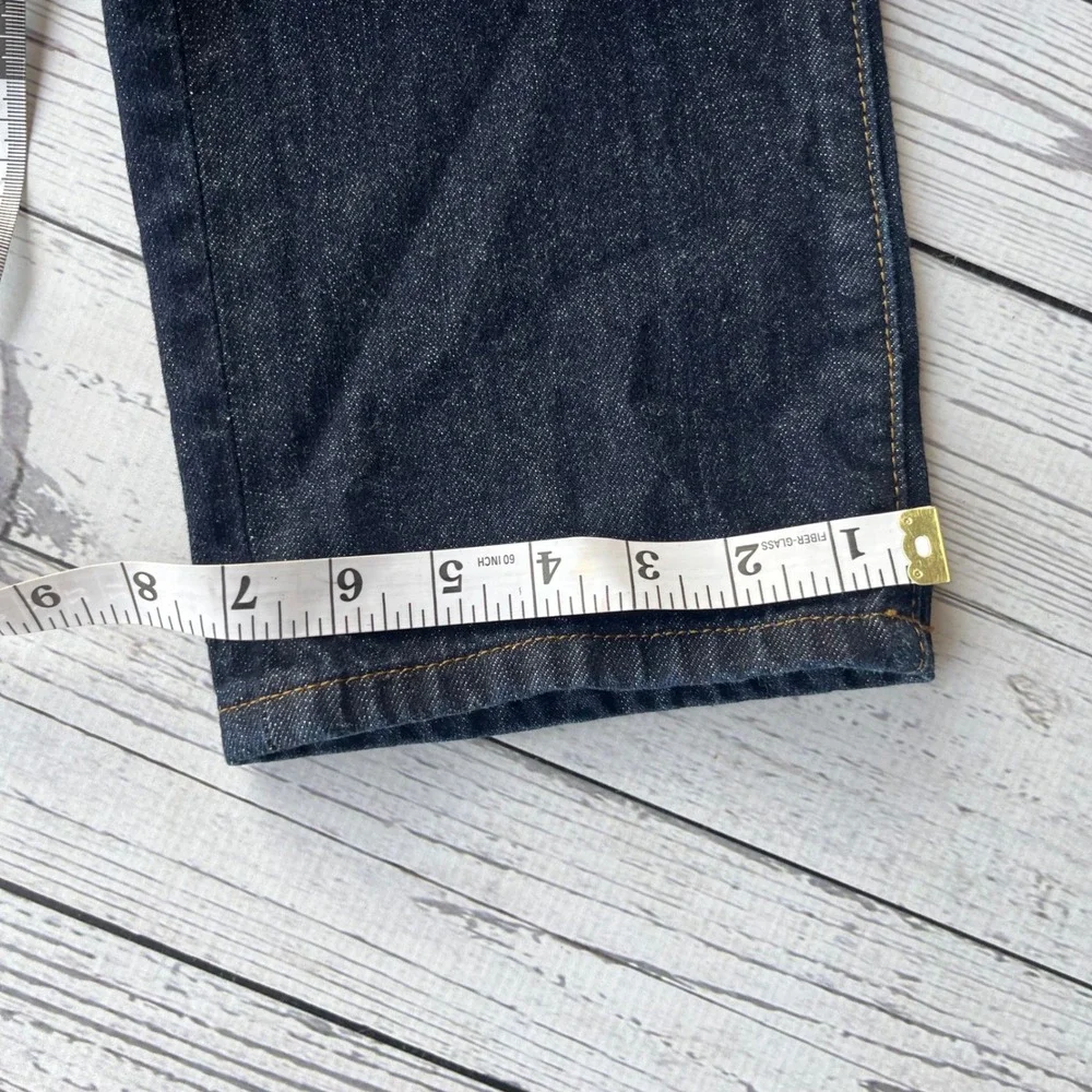 Fossil Mens Vintage Straight Dark Indigo Button Fly Jeans‎ Y2K Streetwear 30x32